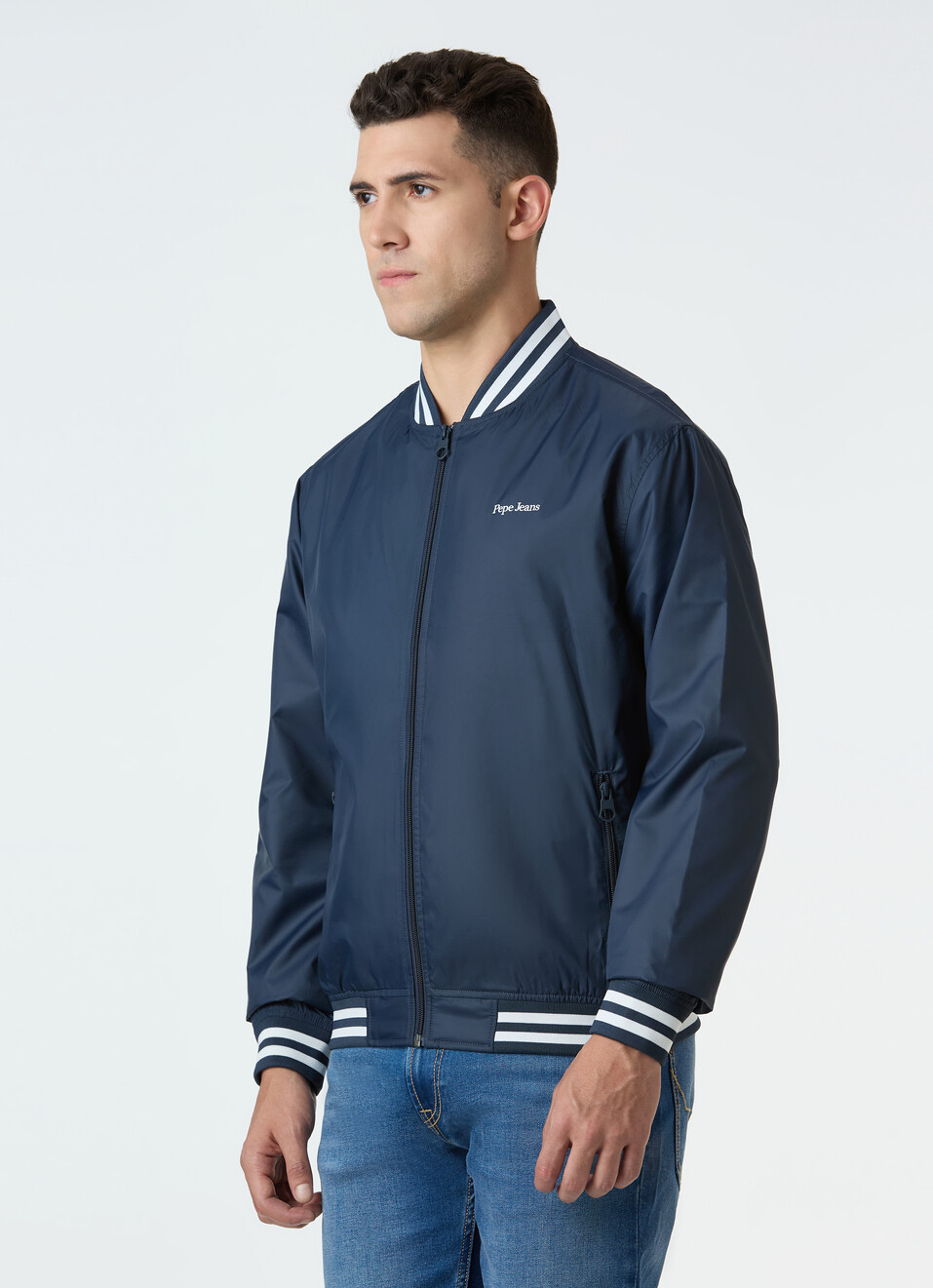 Men Navy Full Sleeve Lightweight Jacket, , large image number 3