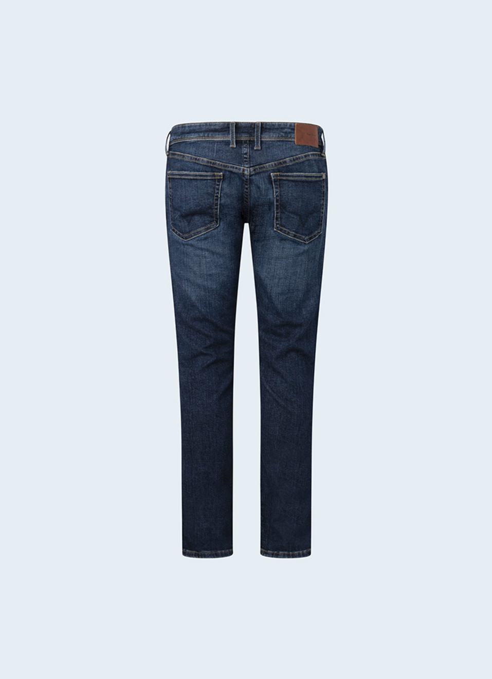Hatch Blue Low Rise Straight Leg Jeans, , large image number 6