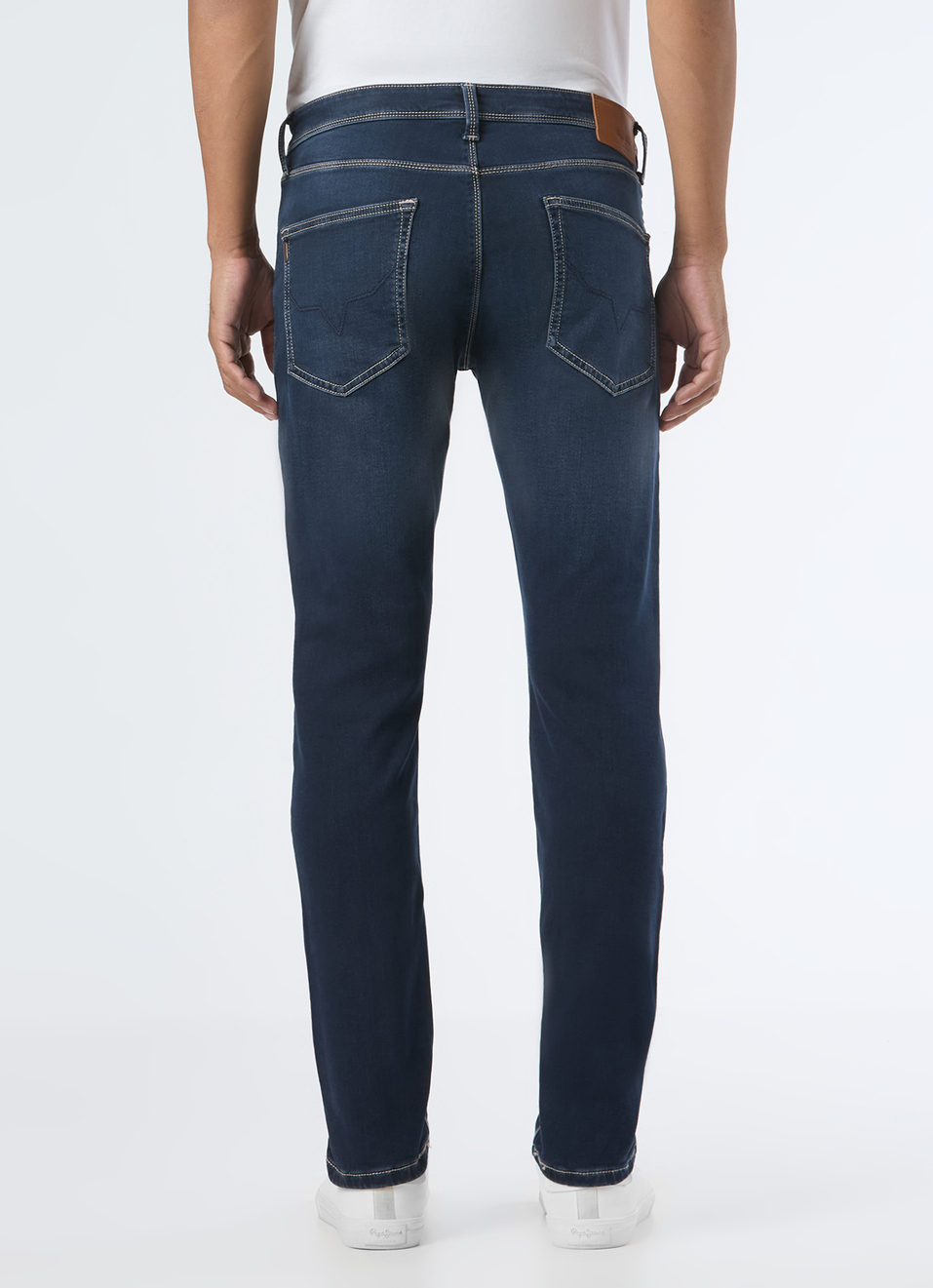 Men Blue Low Rise Tapered Fit Jeans, , large image number 2
