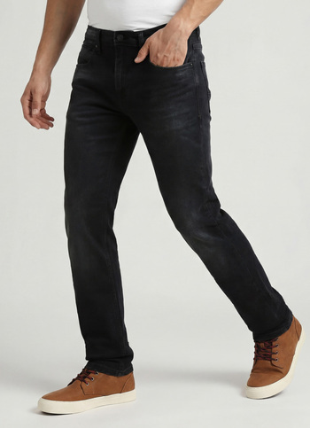 Vapour Black Mid Rise Slim Fit Jeans
