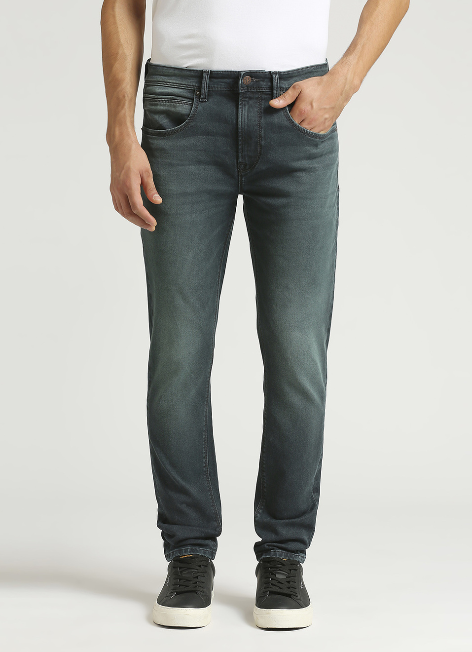 Chinox Dark Blue Mid Rise Skinny Gymindigo Jeans, , large image number 2