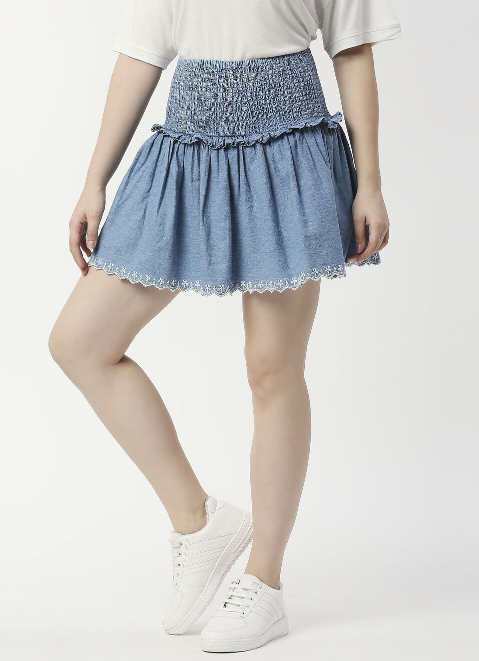 DOLLY DENIM MINI SKIRT, , large image number 3