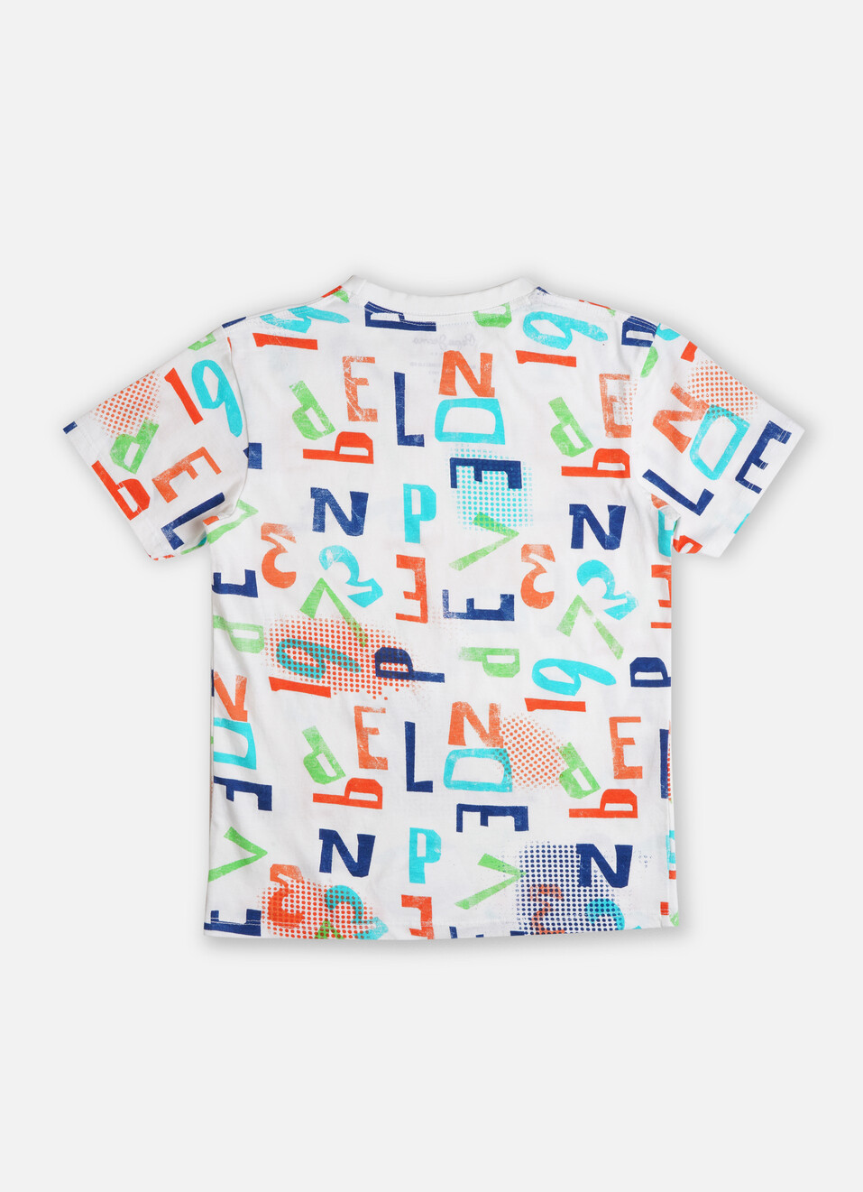 Boys White Typographic Print Short Sleeve T-shirt, , large image number 1