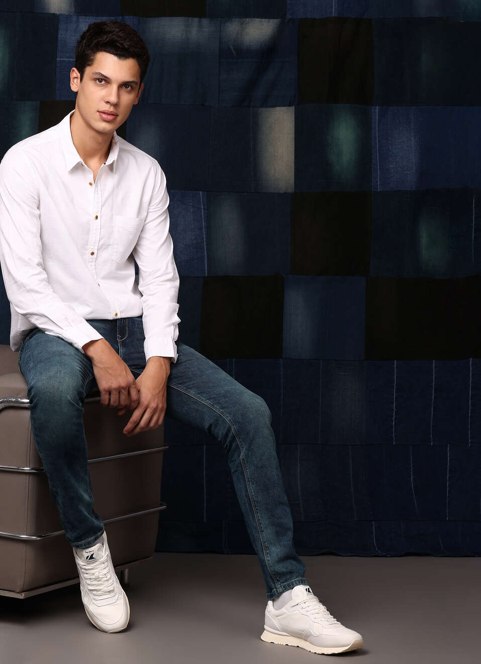 White Solid Full Sleeve Shirt, , large image number 0