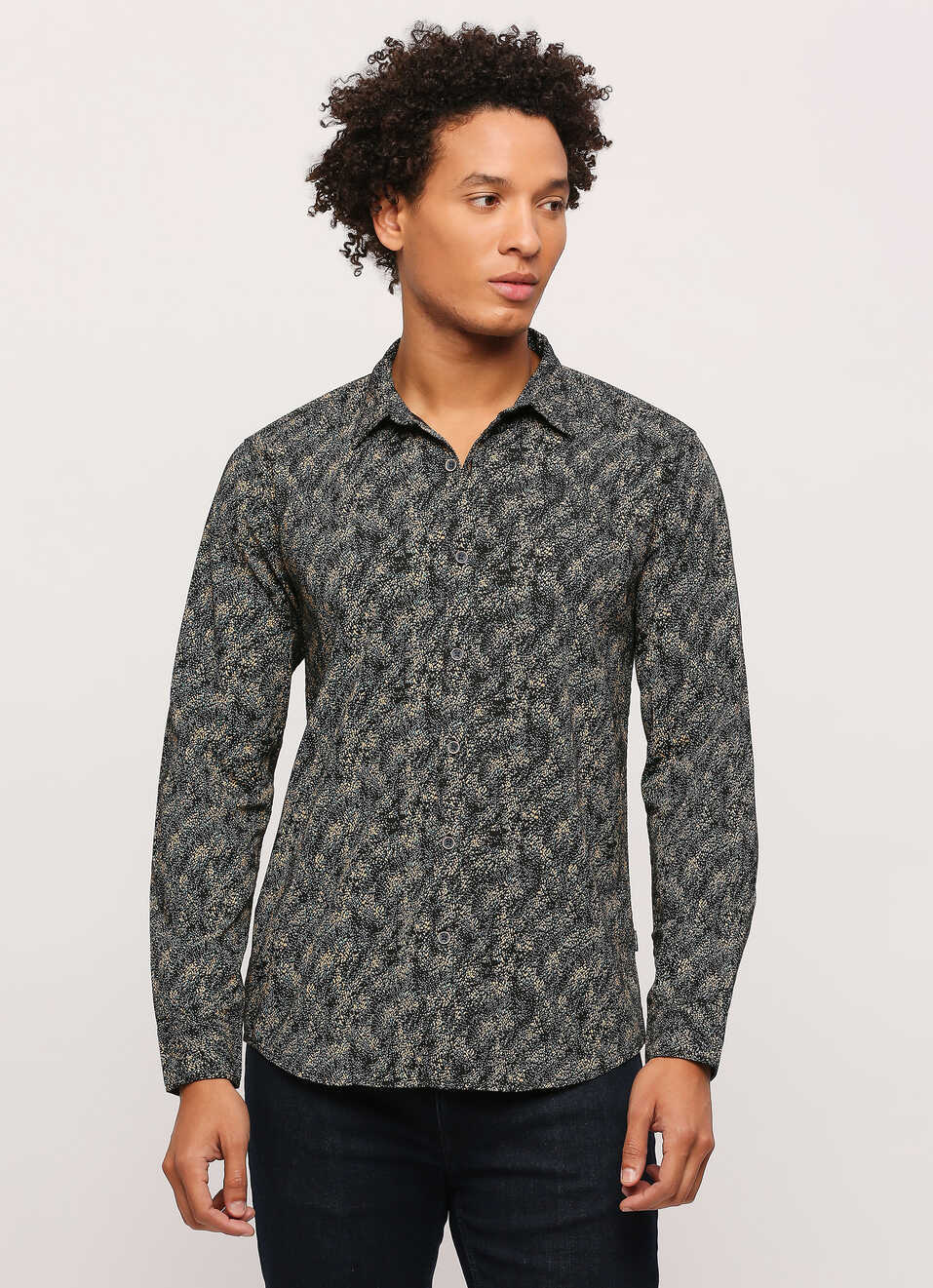 Blue All Over Printed Full Sleeve Shirt, , large image number 1