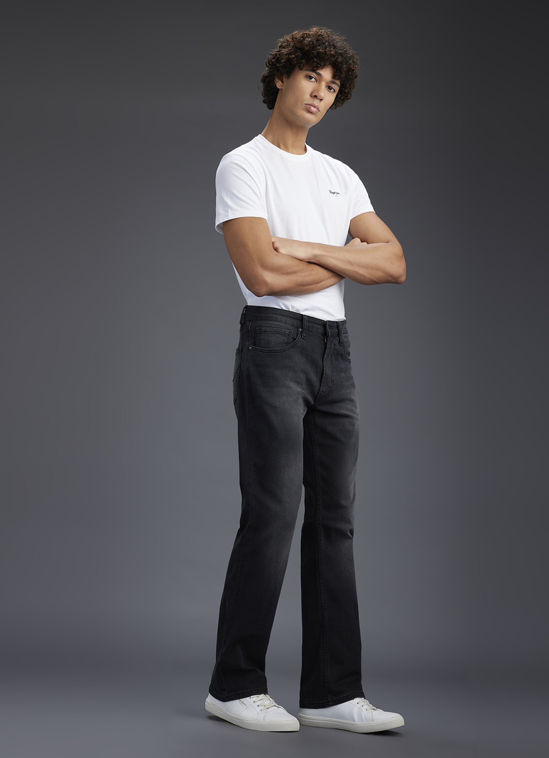Men Black Bootcut Mid Rise Stretchable Jeans, , large image number 9