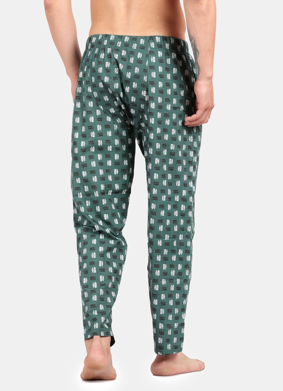 Summer Green Printed Pyjamas, , large image number 2