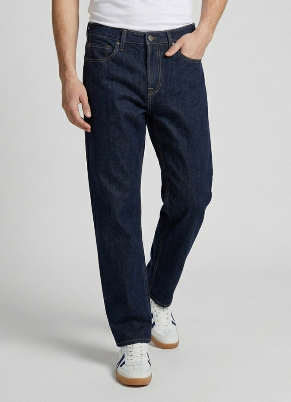 Men Blue Baggy Fit Mid Rise Jeans, , large image number 2