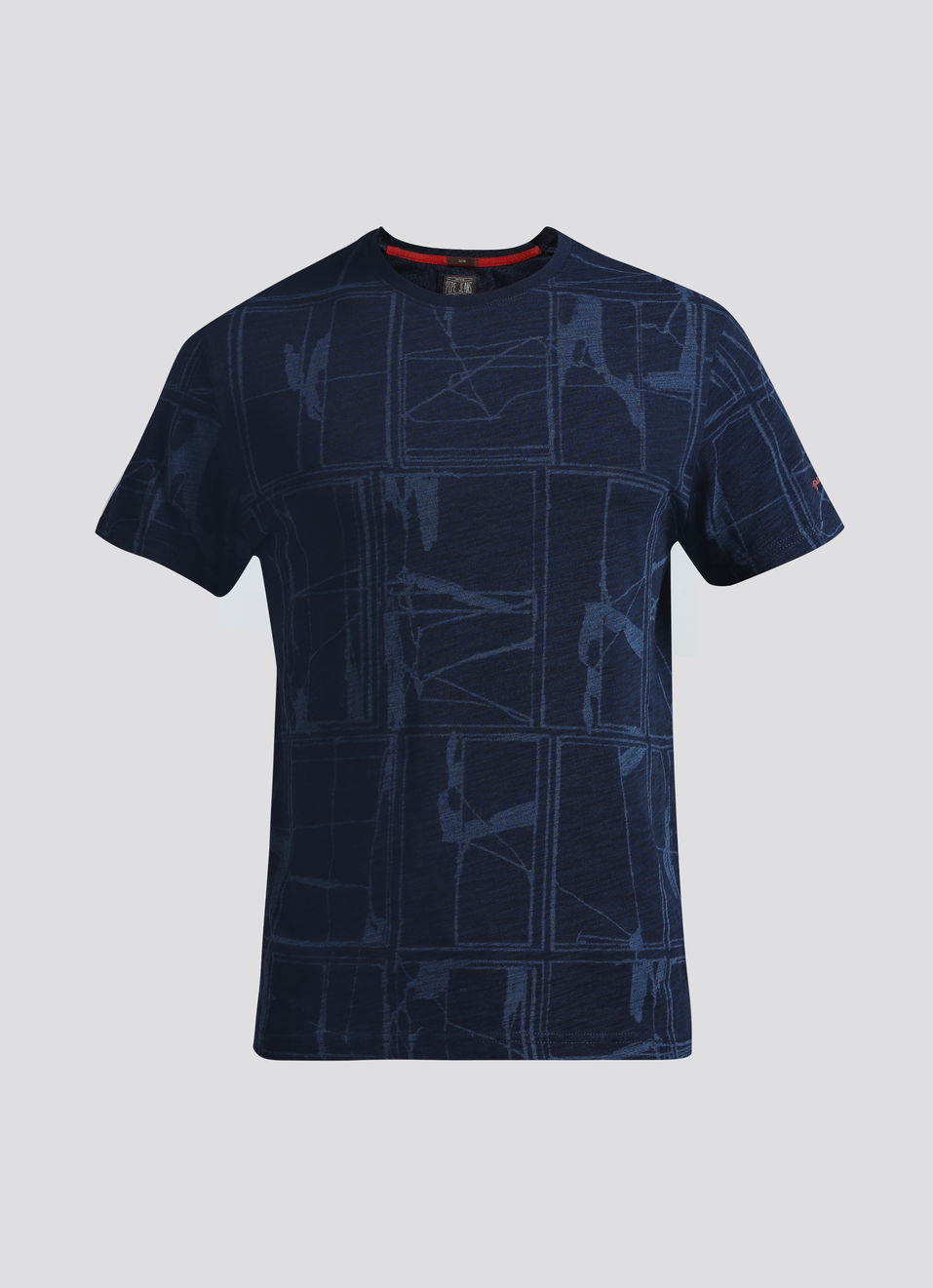 Blue Laser Print Short Sleeved T-shirt, , large image number 6