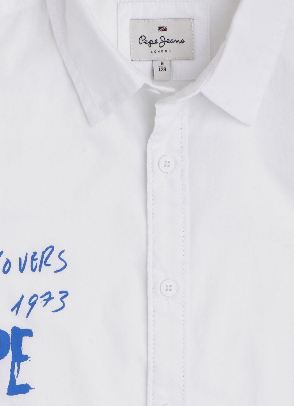 Engineered Fashion Print White Solid Shirt, , large image number 2