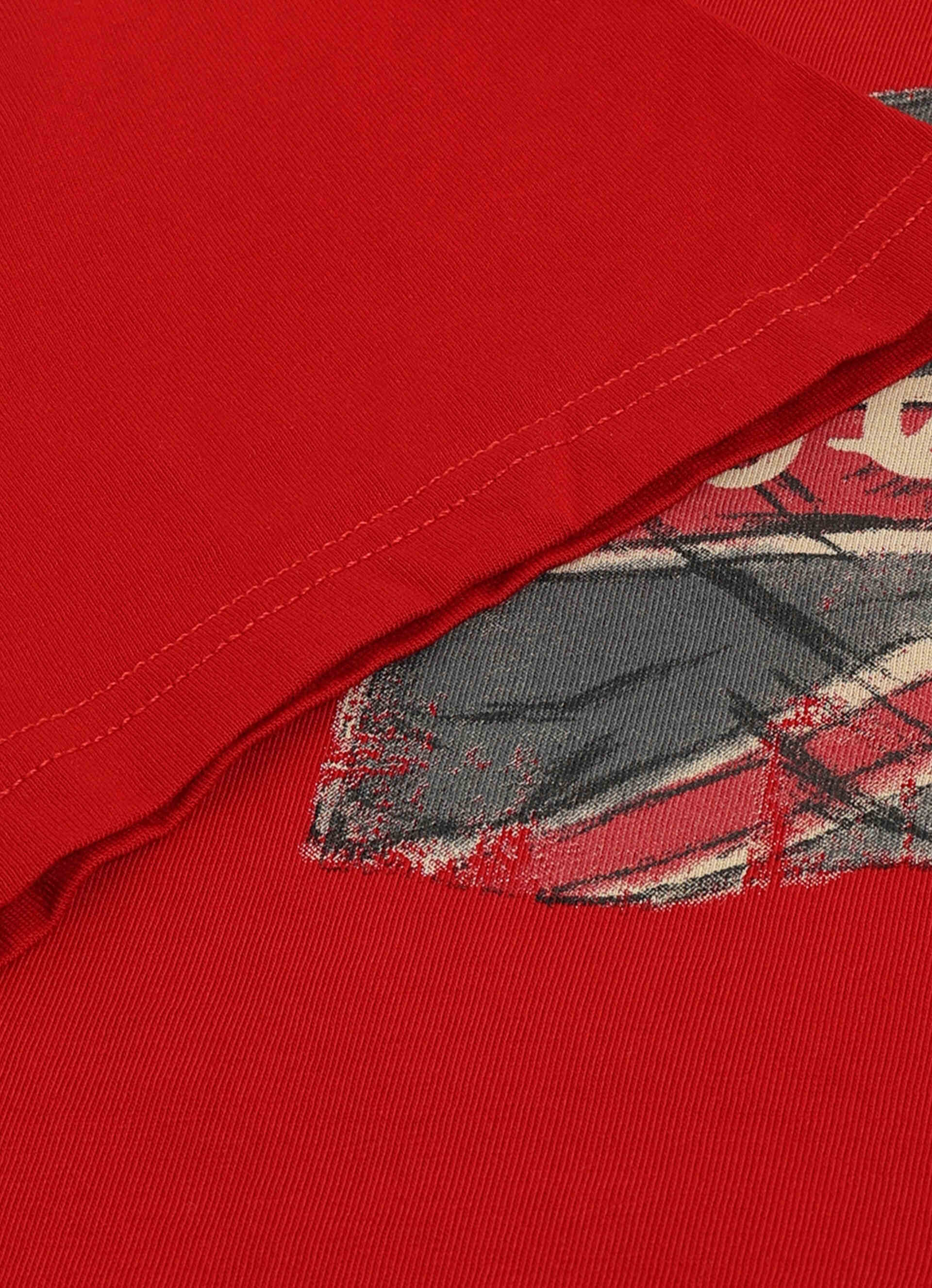 Men Red Graphic Slim Fit T-shirt, , large image number 8