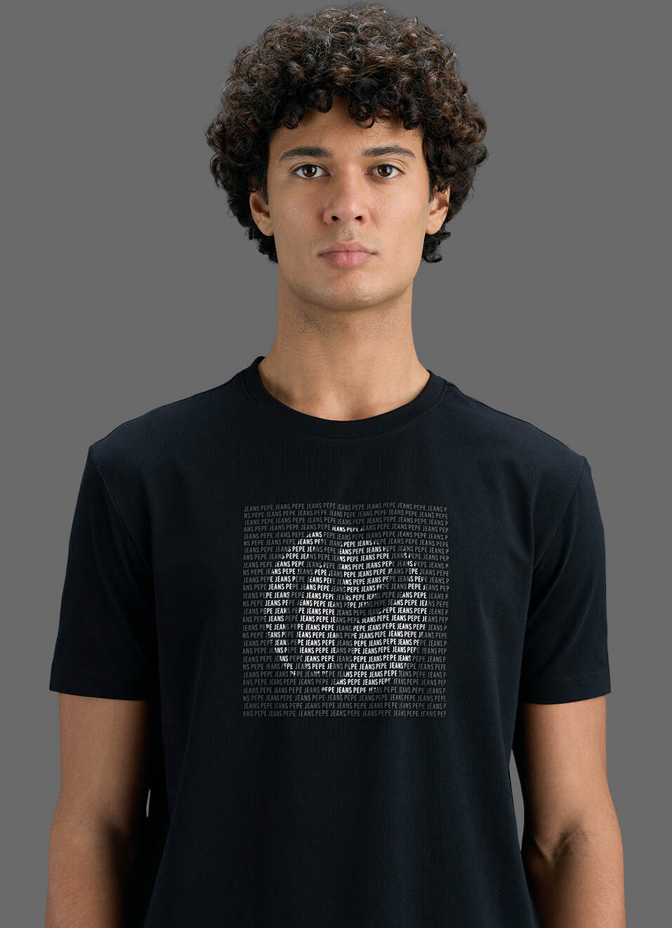 Men Black Slim Printed T-shirt, , large image number 4