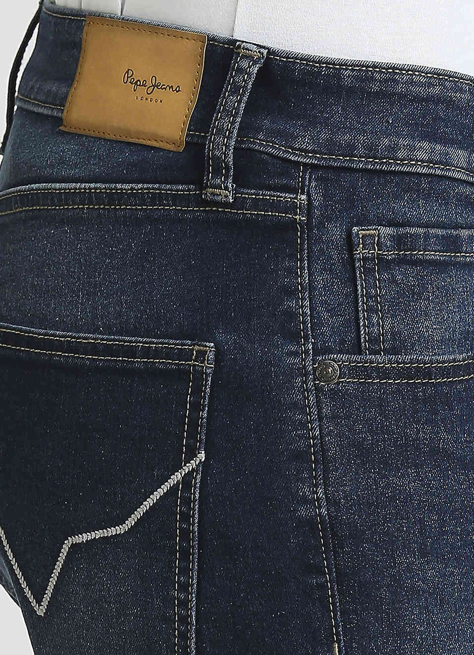 Vapour Dark Blue Mid Rise Slim Fit Jeans, , large image number 4