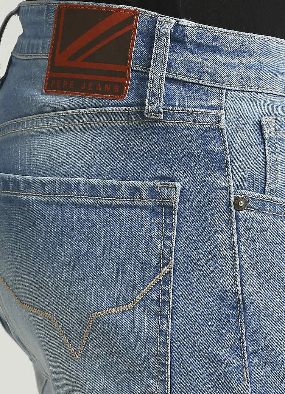 Vapour Light Blue Mid Rise Slim Fit Jeans, , large image number 4