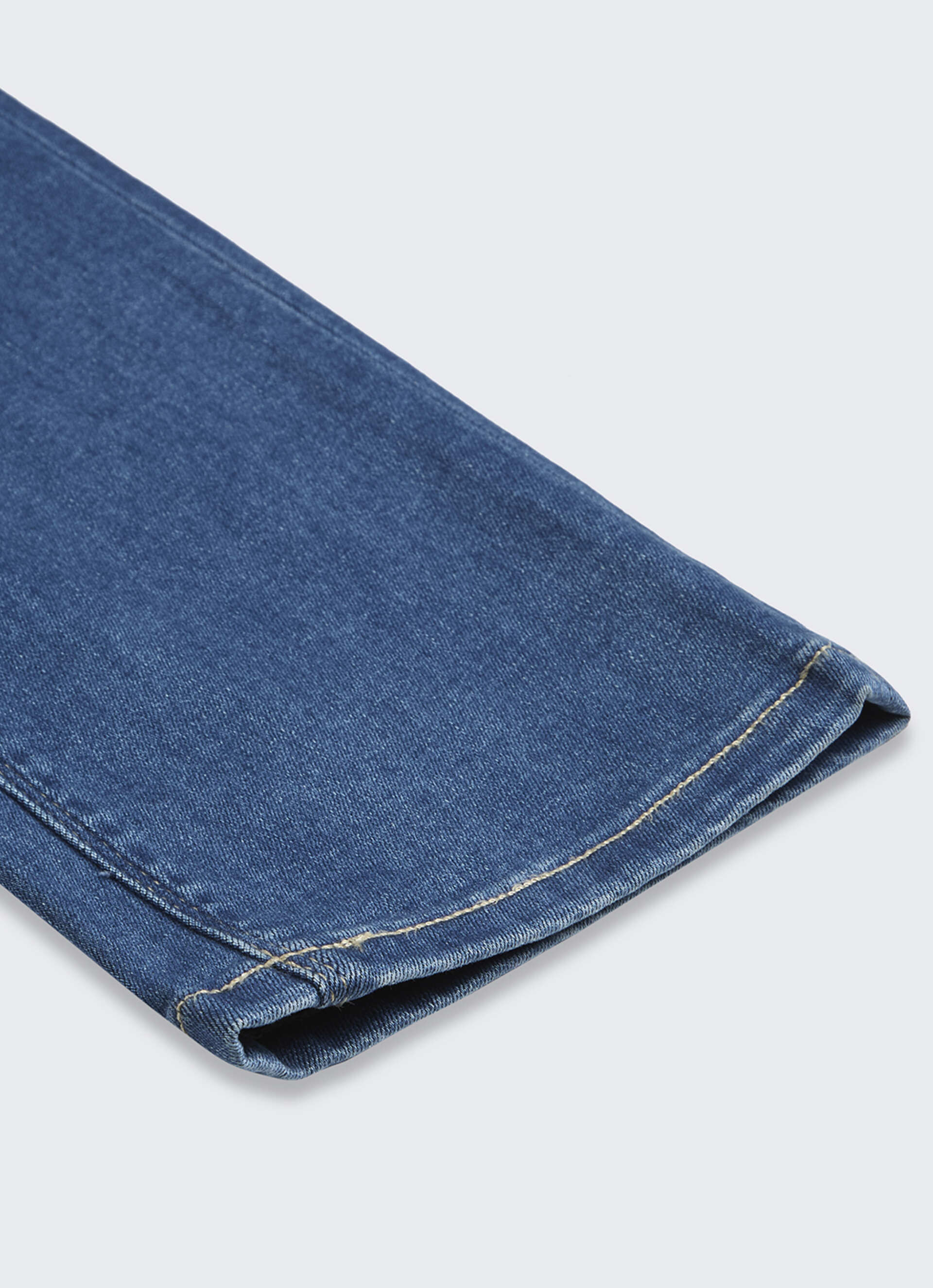 Men Blue Mid Rise Straight Fit Stretchable Jeans, , large image number 8