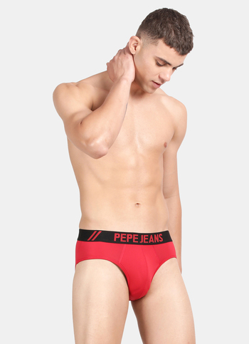 Red Solid Briefs