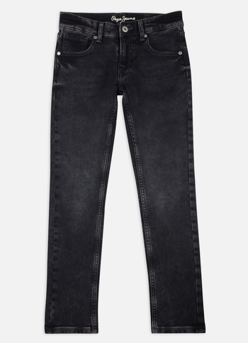 Boys Cashed Grey Mid Rise Slim Jeans