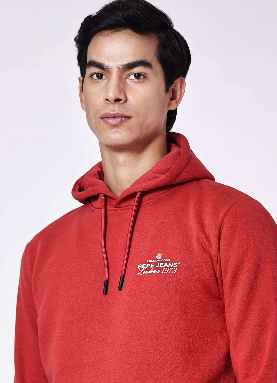 Men Red Back Graphic Print Regular Fit Hoodie, , large image number 4