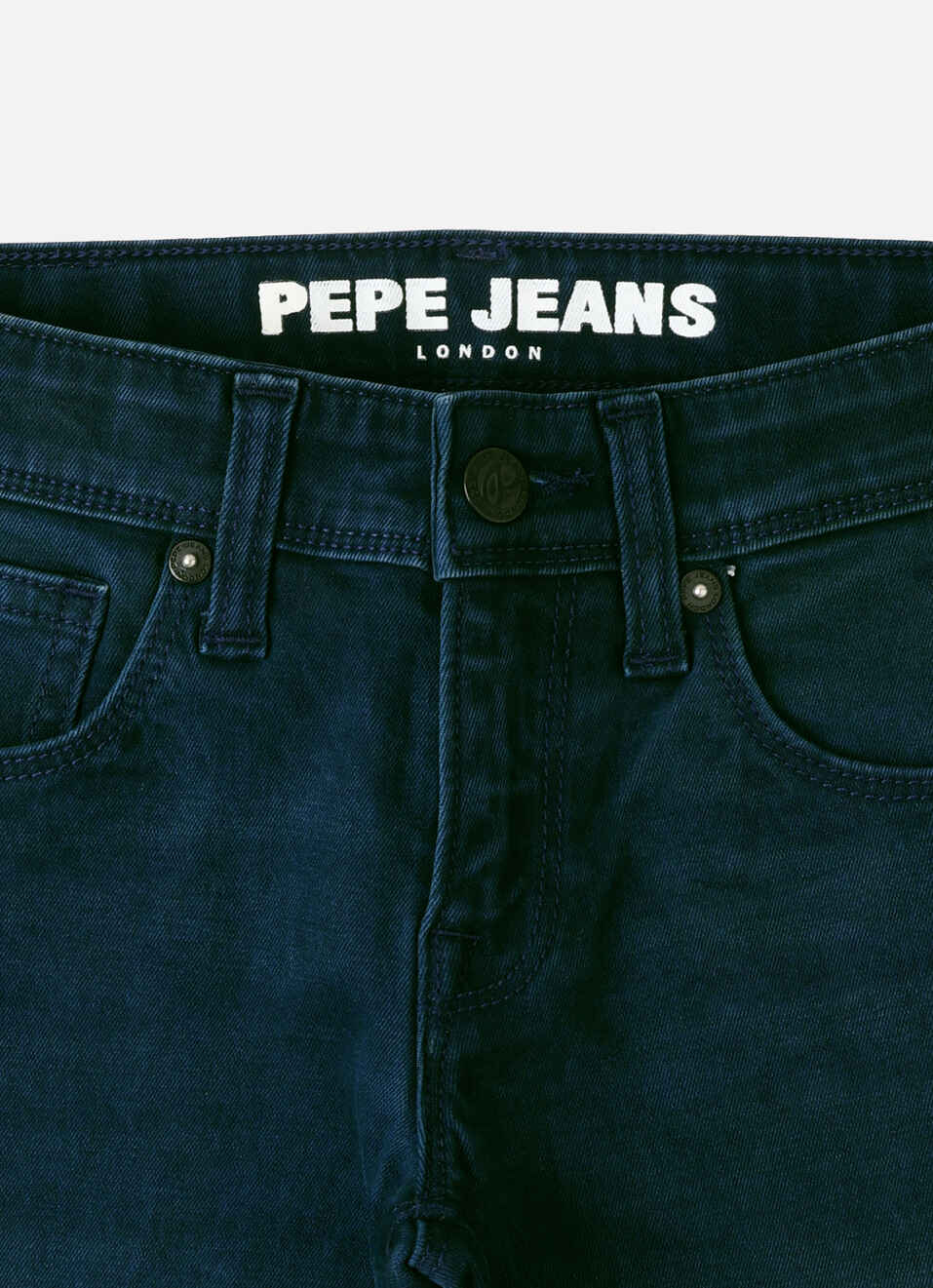 Boys Dark Blue Mid Rise Slim Fit Jeans, , large image number 2