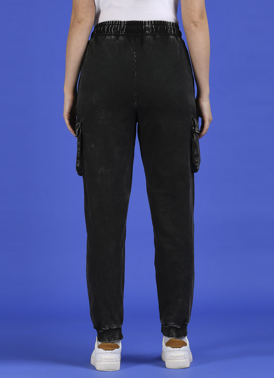 Black Knitted Joggers, , large image number 2
