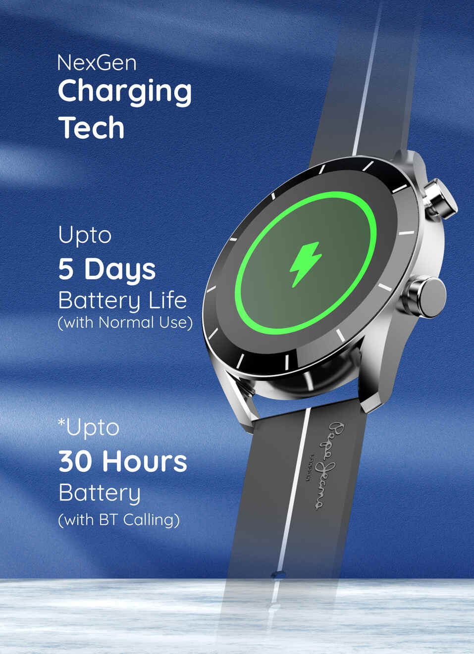 Pepe X Pebble 1.39" Bluetooth Calling Smartwatch, , large image number 4