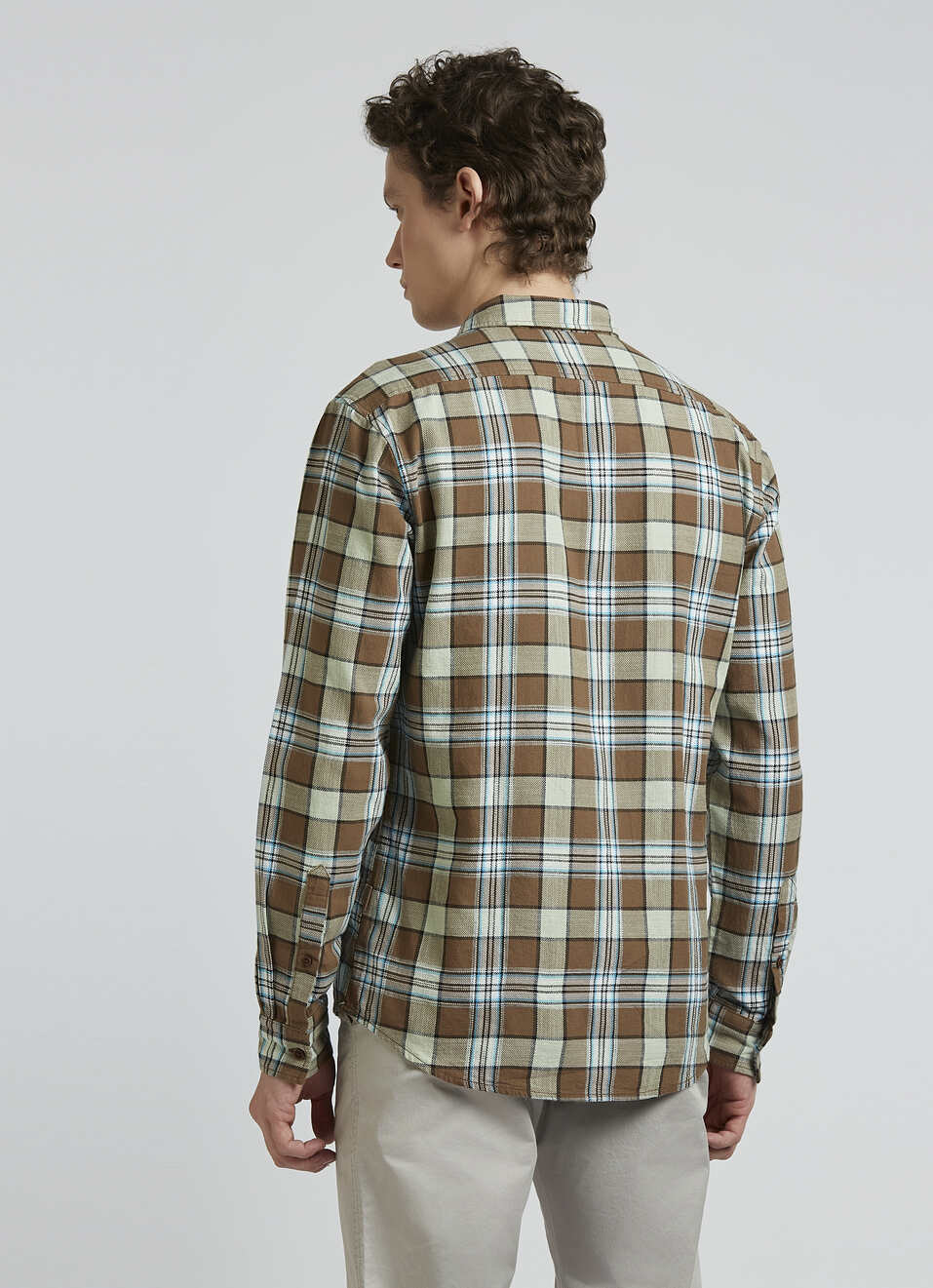 Brown Open Structure Check Full Sleeve Shirt, , large image number 2