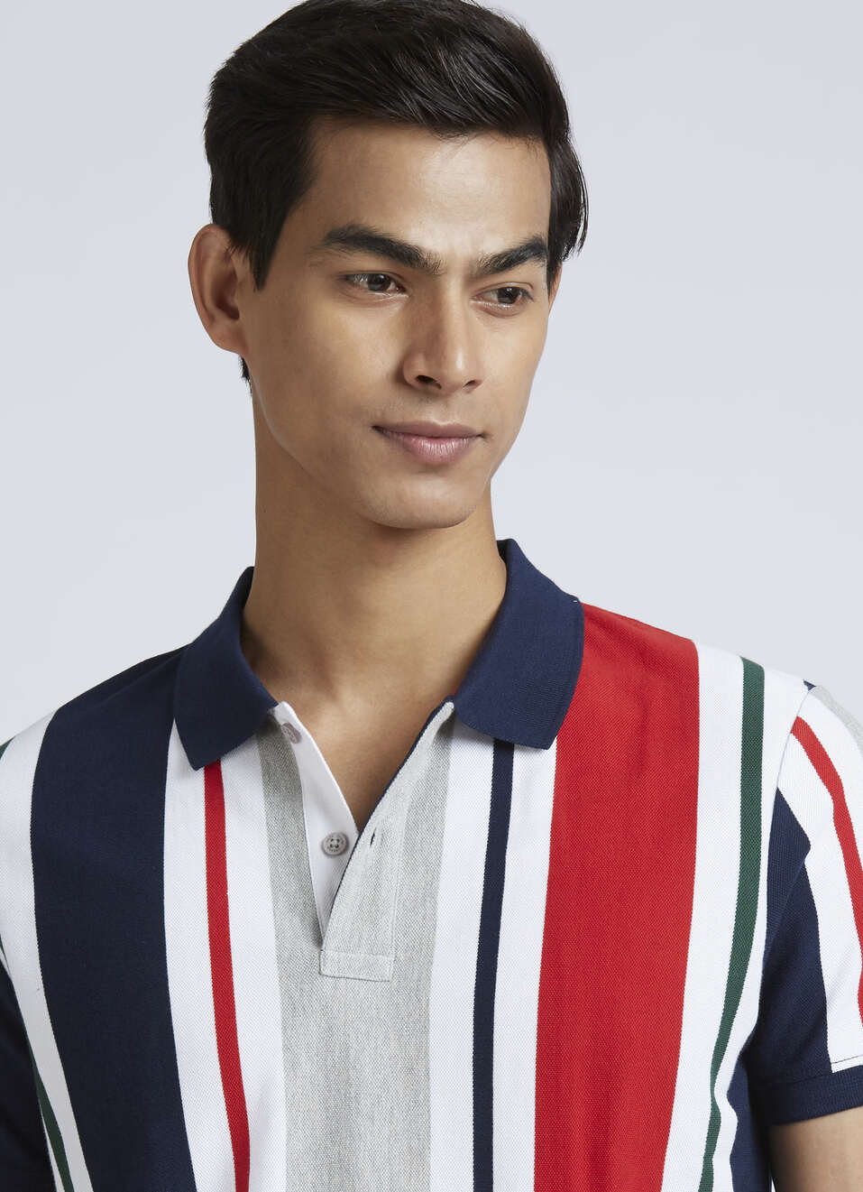 Red Stripes Short Sleeves Polo, , large image number 4