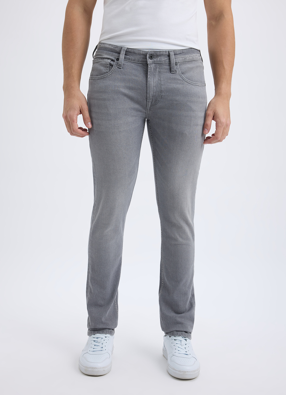 Men Grey Slim Fit Mid Rise Jeans , , large image number 2