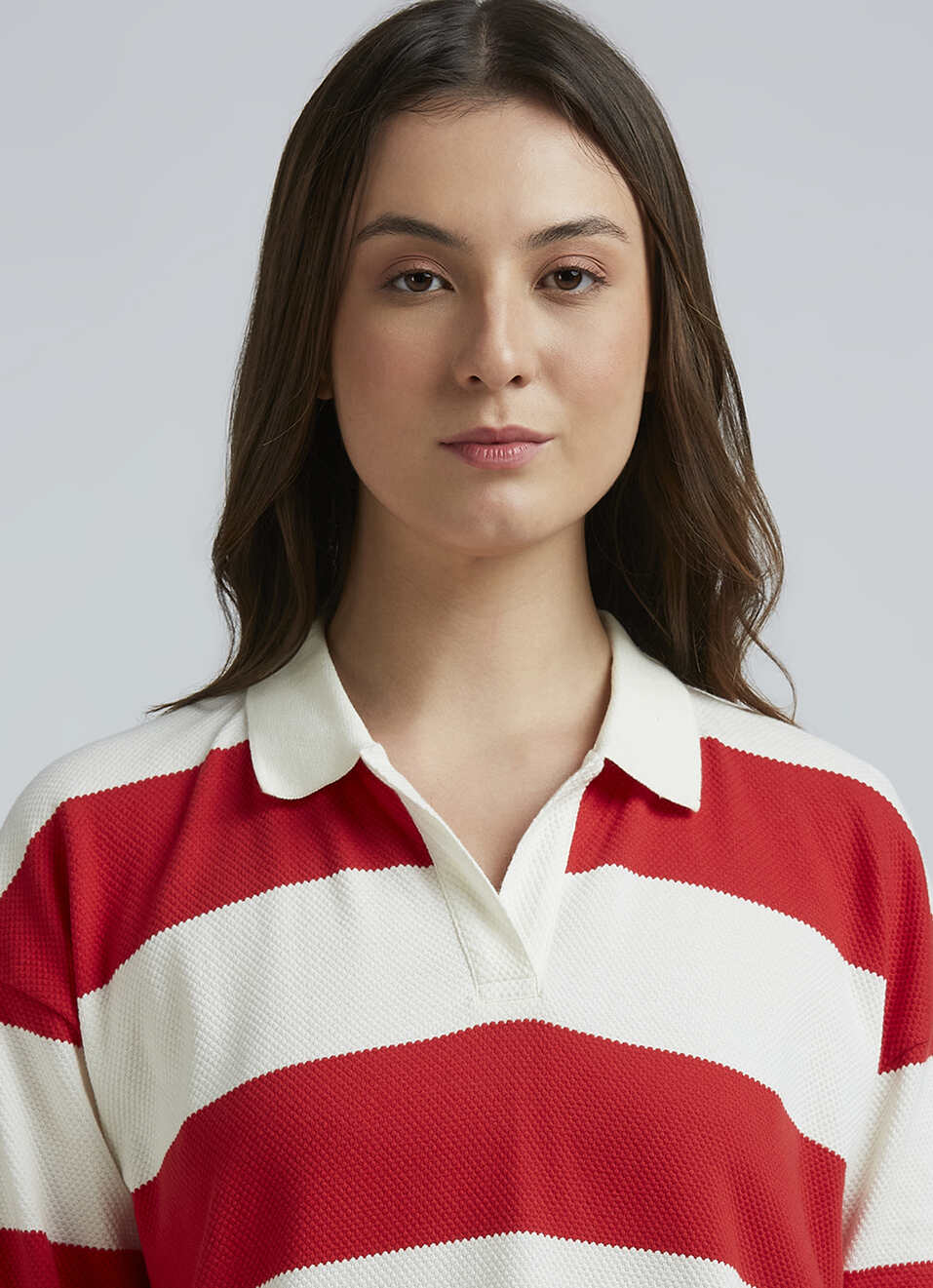 Red Stripes Full Sleeve Polo, , large image number 4