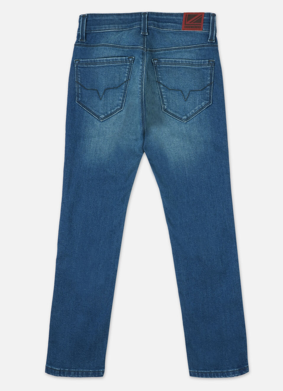 Boys Cash Dark Blue Mid Rise Slim Fit Powerflex Jeans, , large image number 1