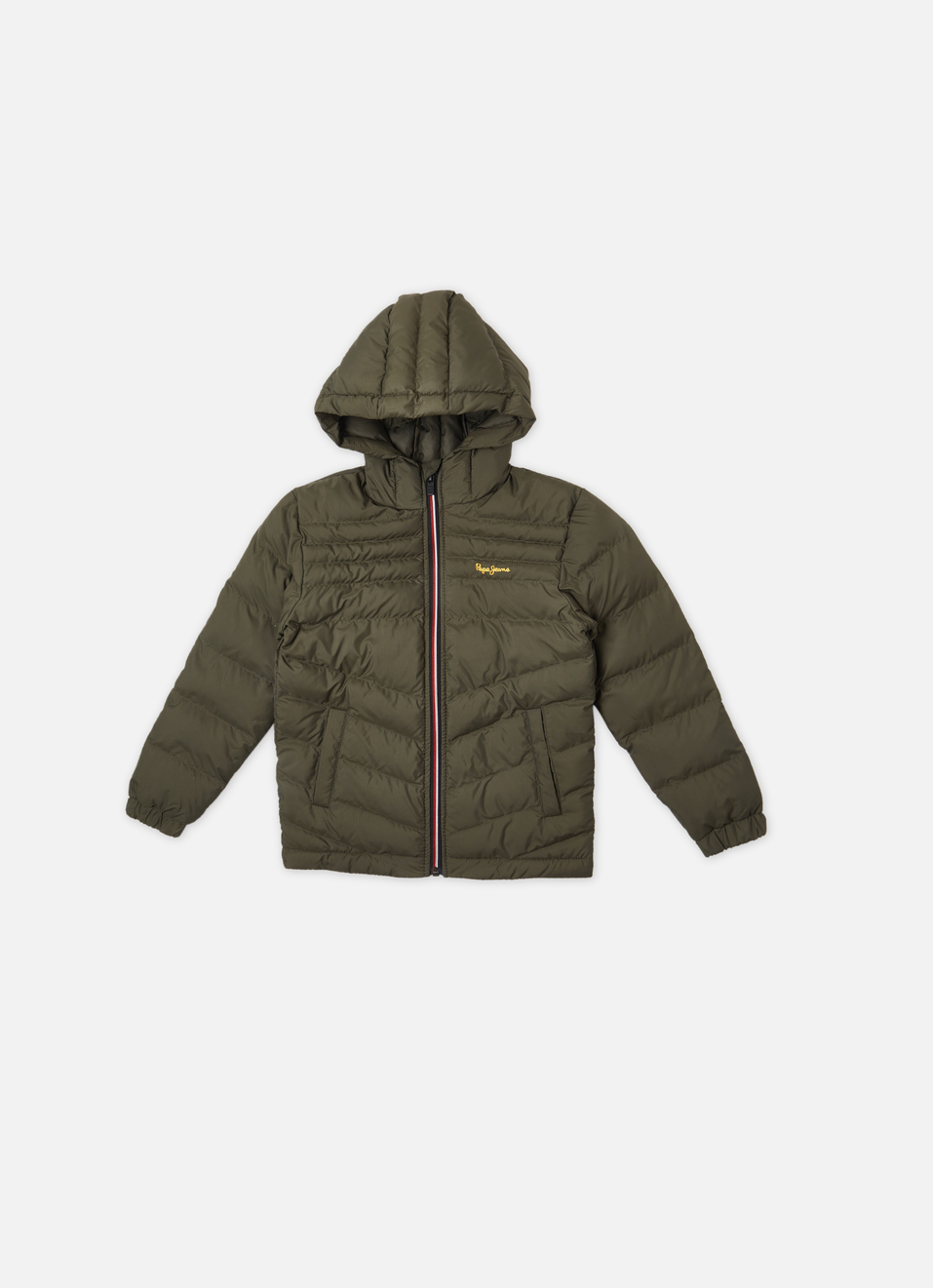 Boys Olive Full Sleeve Hooded Jacket, , large image number 0