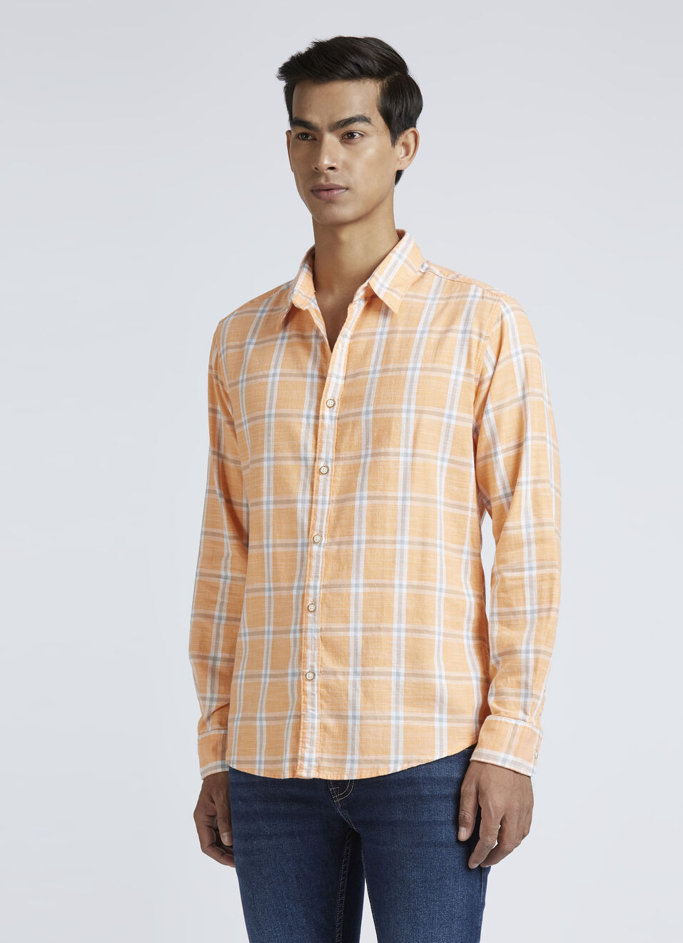 Yellow Check Full Sleeve Shirt, , large image number 3