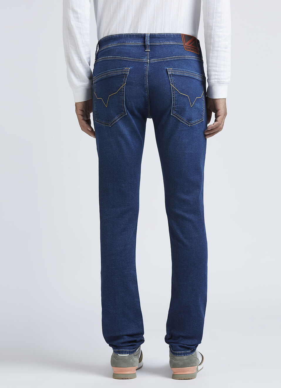 Vapour Blue Mid Rise Slim Stretch X Jeans, , large image number 3