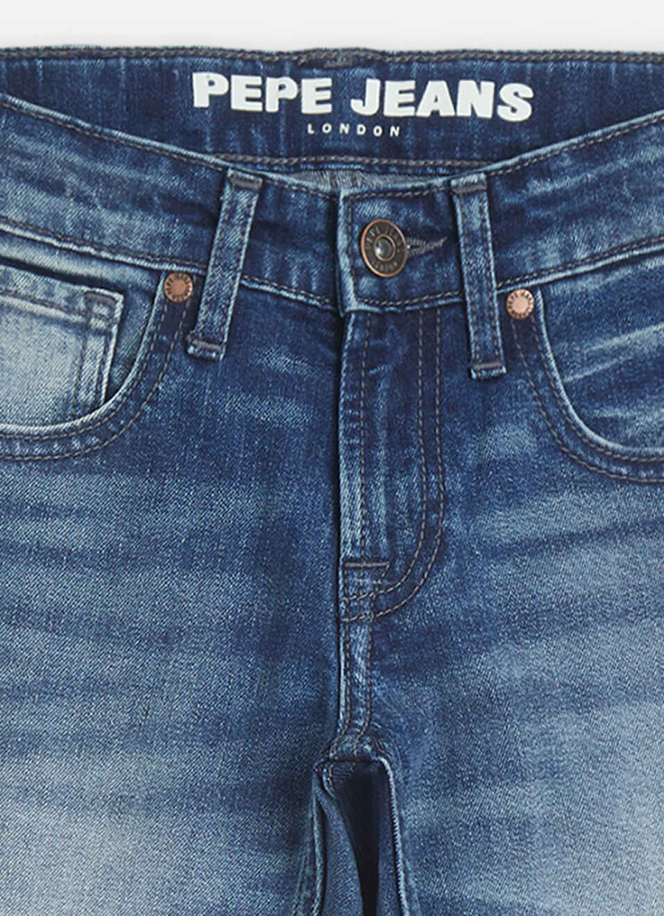 Boys  Blue Mid Waist Slim Jeans, , large image number 2