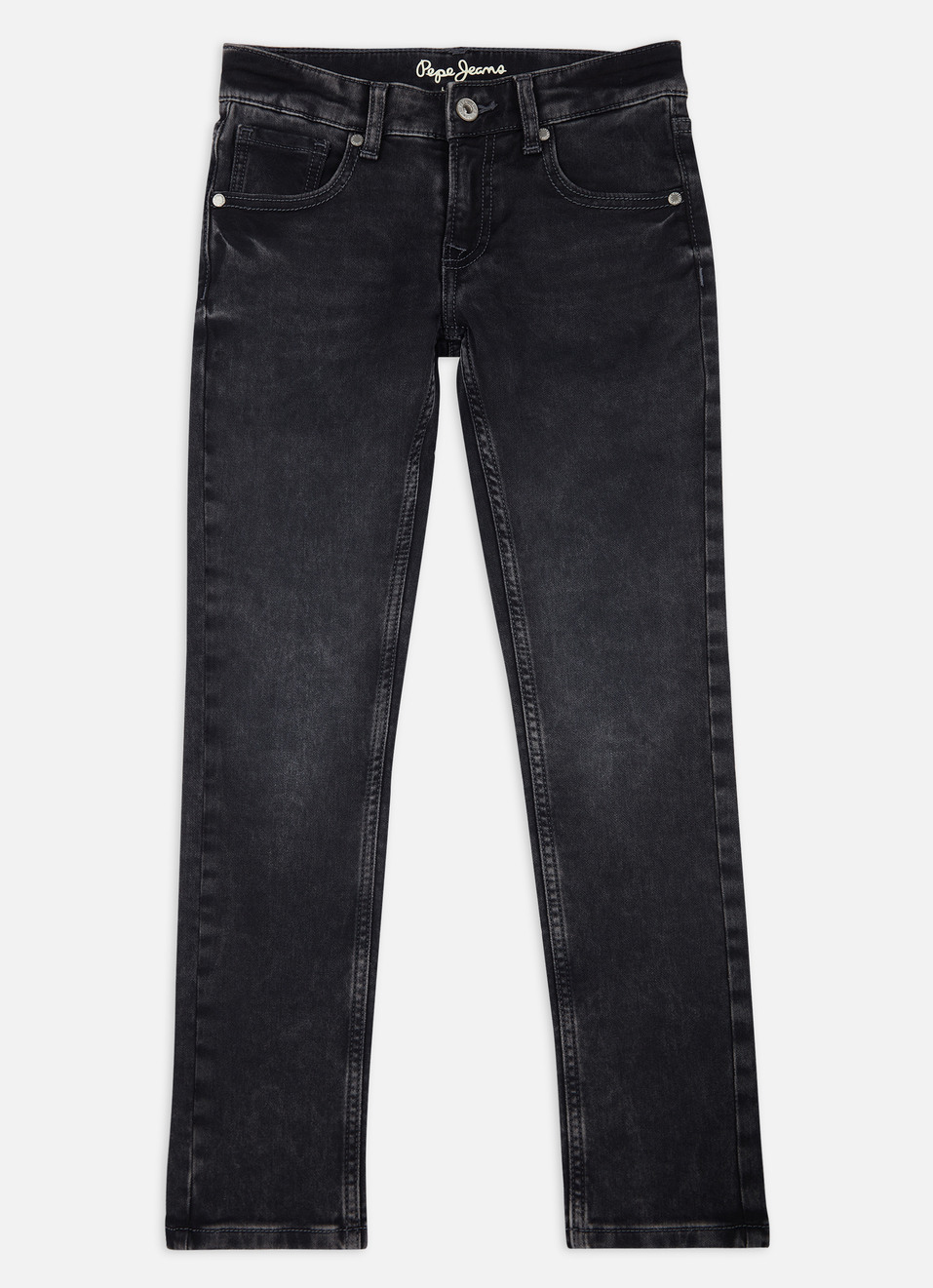 Boys Cashed Grey Mid Rise Slim Jeans, , large image number 0
