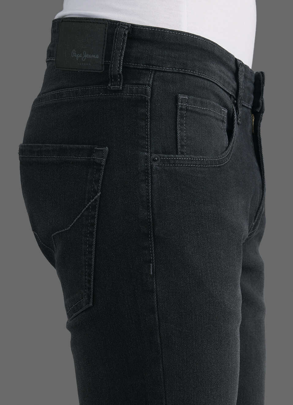 Men Black Slim Fit Mid Rise Stretchable Jeans, , large image number 4