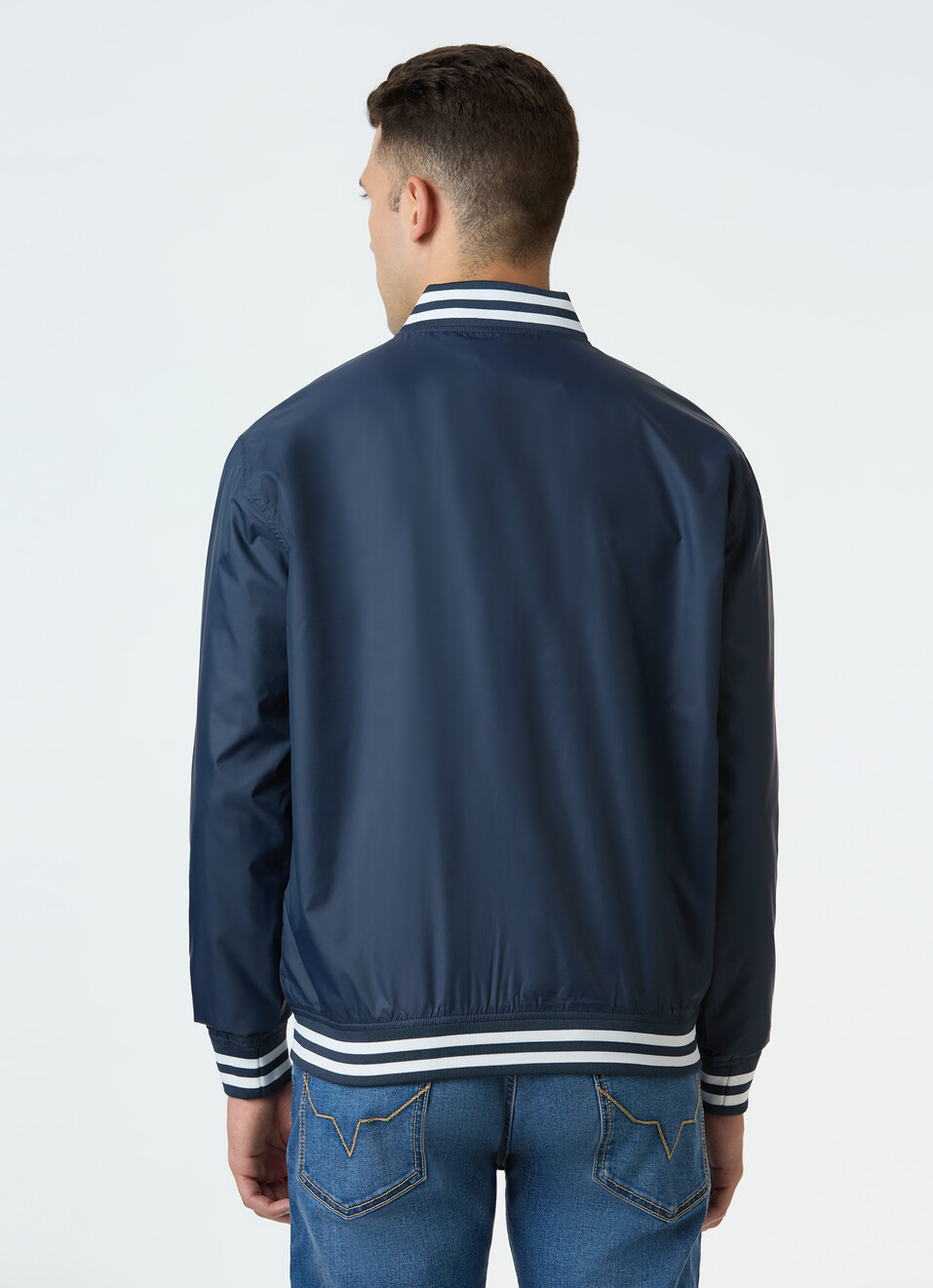 Men Navy Full Sleeve Lightweight Jacket, , large image number 2