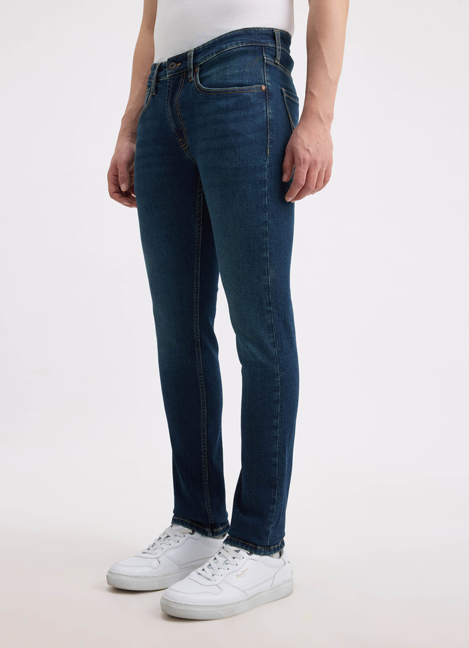 Men Blue Slim Fit Mid Rise All Climate Streachable Jeans, , large image number 8