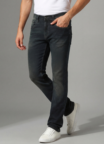 Vapour Black Mid Rise Slim Fit Jeans