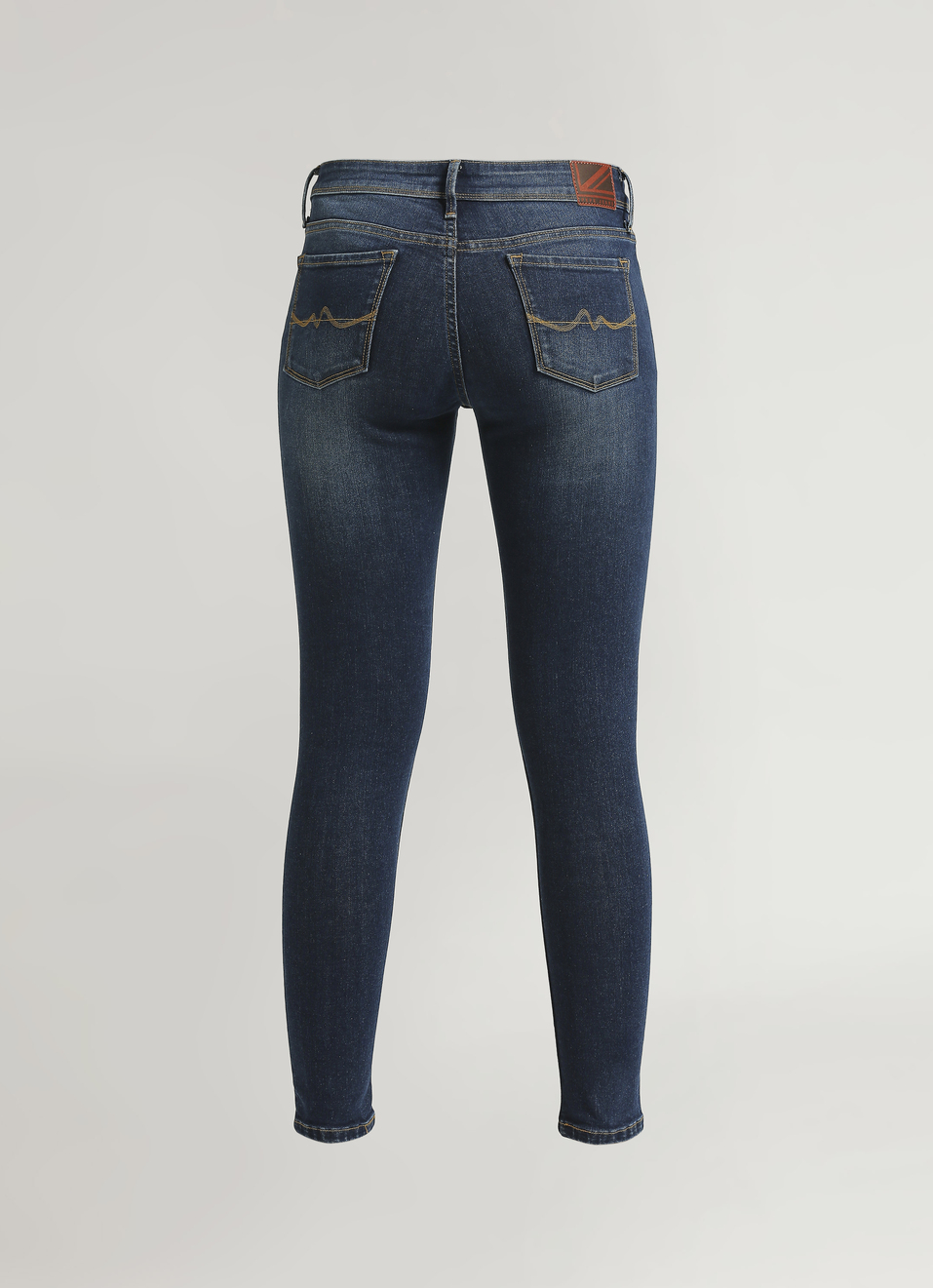 Lola Dark Blue Mid Waist Skinny Fit Jeans, , large image number 7