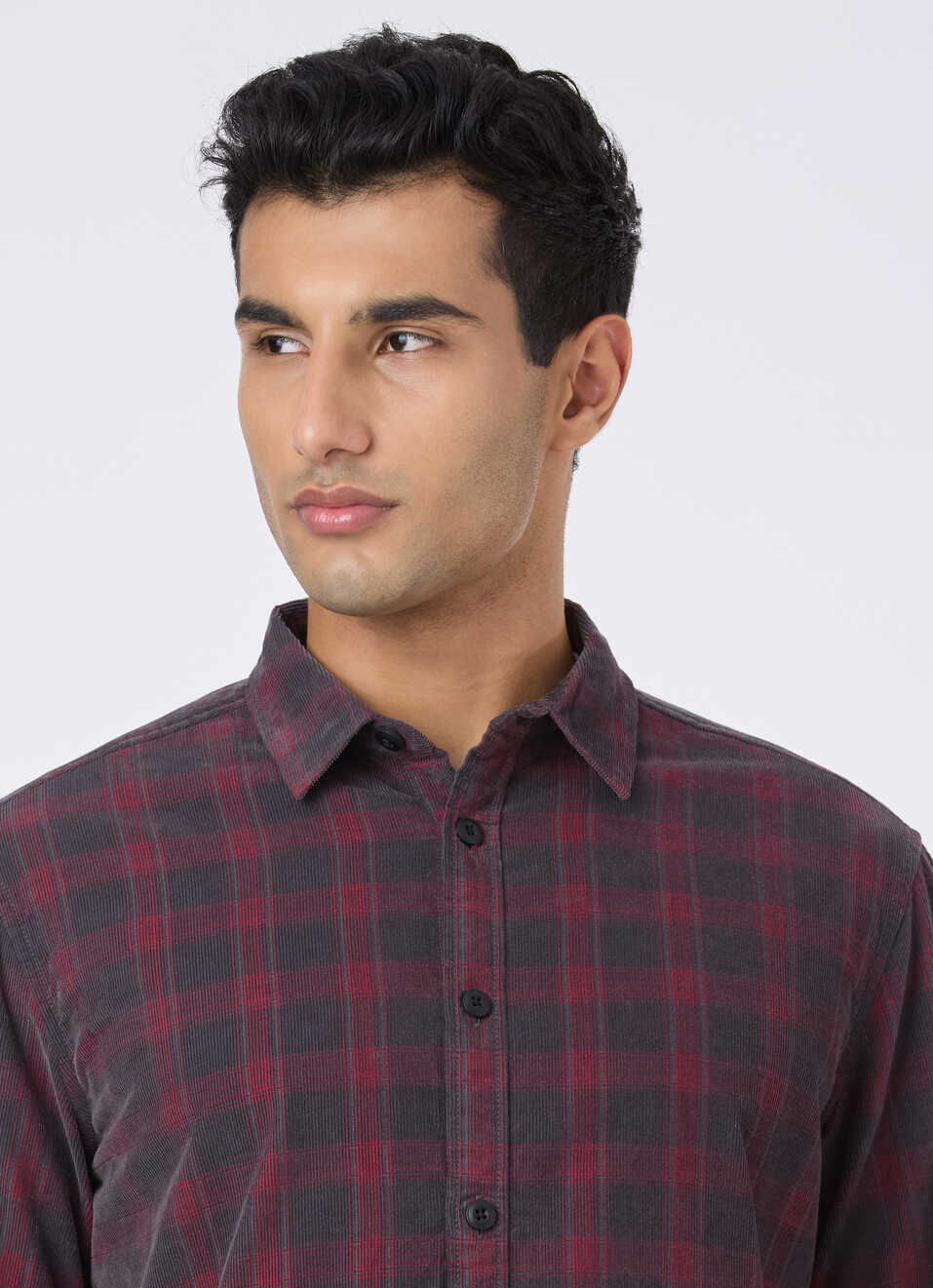 Men Charcoal Grey Check Full Sleeve Shirt, , large image number 4