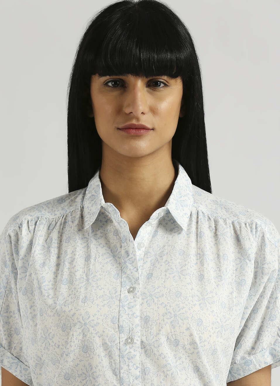 Blue All Over Print Extended Sleeve Shirt, , large image number 4