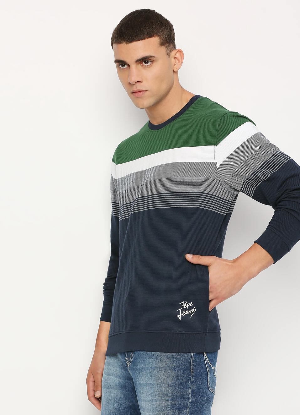 Green Stripes Sweatshirt, , large image number 5