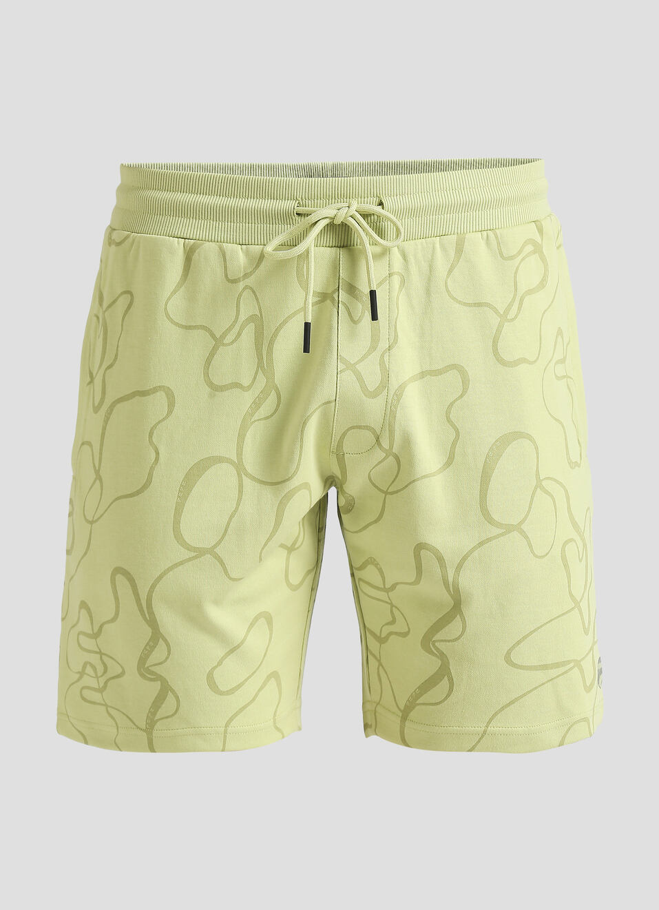 Green All Over Print Pc Interlock Fabric Shorts , , large image number 6