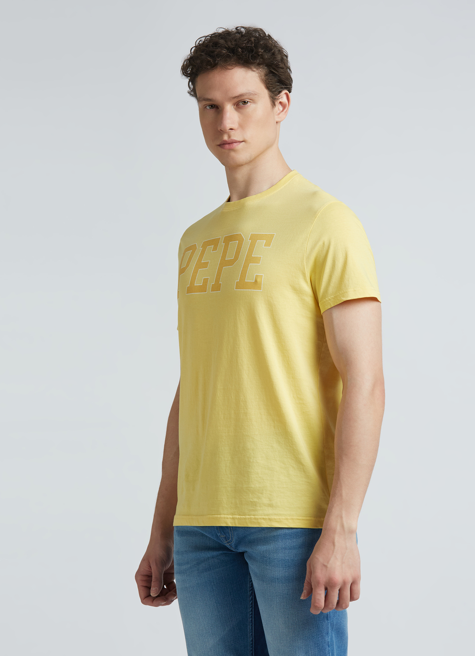 Yellow Back Print Short Sleeve T-shirt, , large image number 3