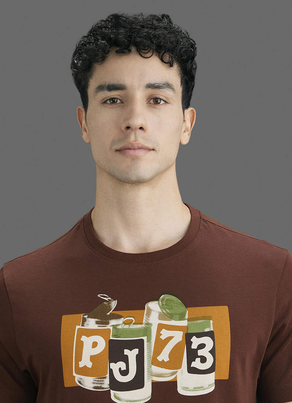 Men Brown Printed Slim Fit Short Sleeve T-shirt, , large image number 4