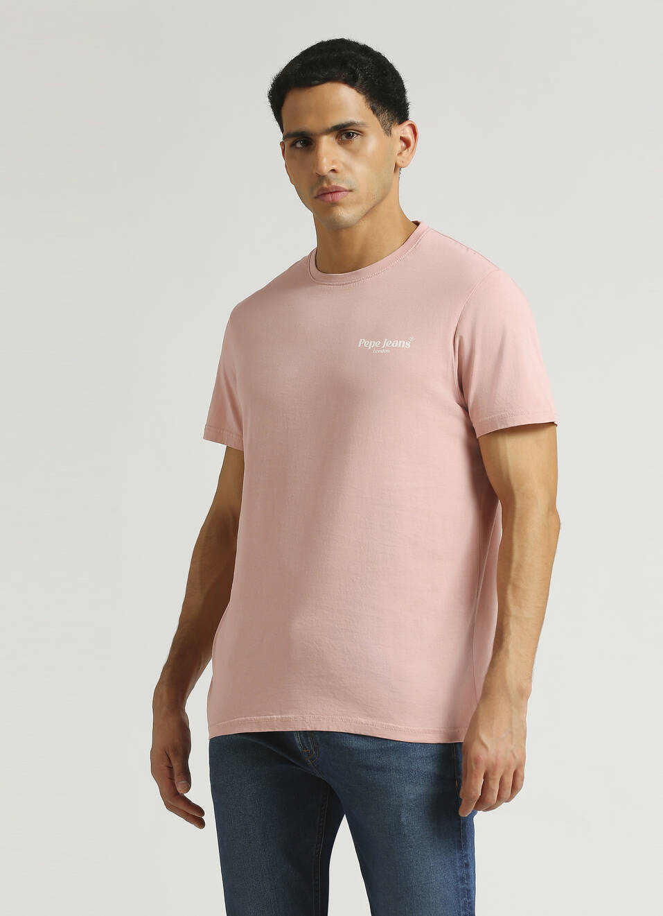 Pink Back Print Slim Fit Short Sleeve T-shirt, , large image number 3