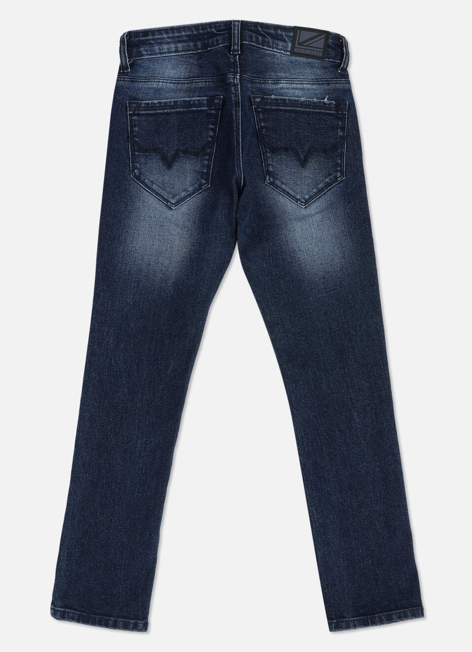 Boys Dark Blue Mid Rise Slim Fit Jeans, , large image number 1