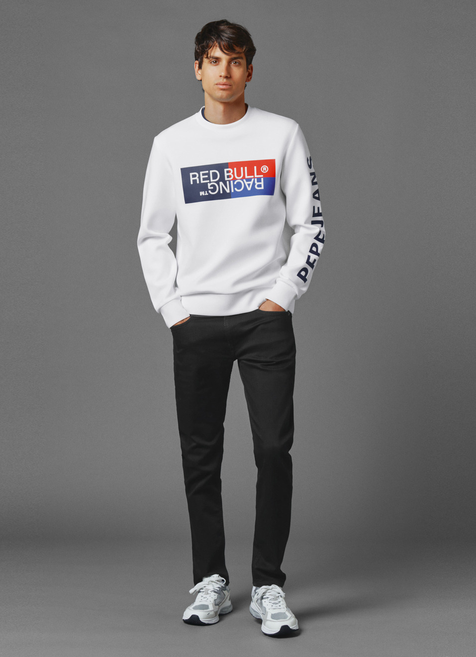 Red Bull Racing X Pepe Jeans Unisex Colour Block Graphic Crew, , large image number 2
