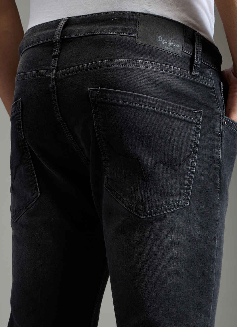 Men Black Slim Fit Stretchable Jeans, , large image number 5